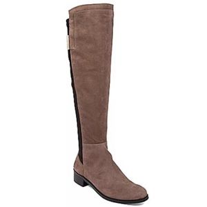 Vince Camuto Stretch Suede Leather Boots Taupe 6.5
